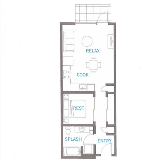A8 Floor plan at Vue 22